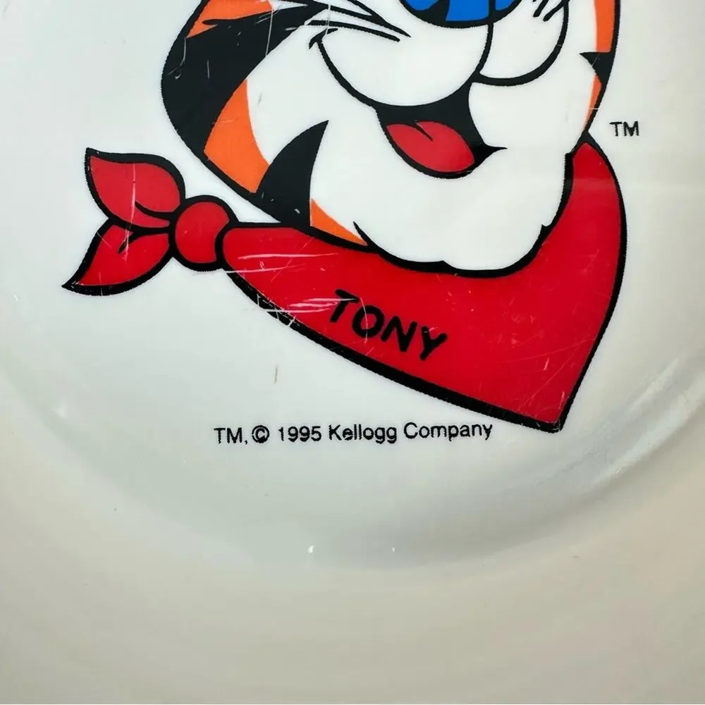 Vintage 1995 Kellogg's Tony Tiger Corny Rooster Cereal Bowls Melamine